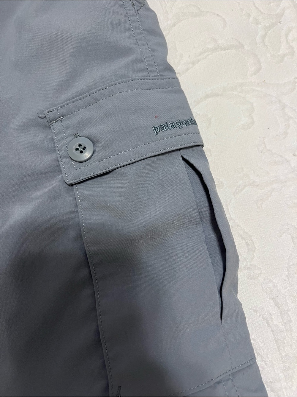 Patagonia Slate Gray/Green Outdoor Skirt with Drawstring and Pockets size 12 - Picture 9 of 13